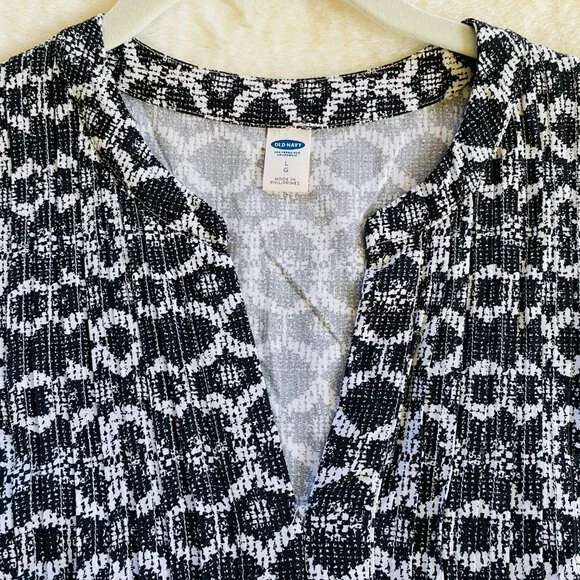 Old Navy Women's Black Snake Print Long-Sleeved Short Dress size Large - Picture 3 of 10